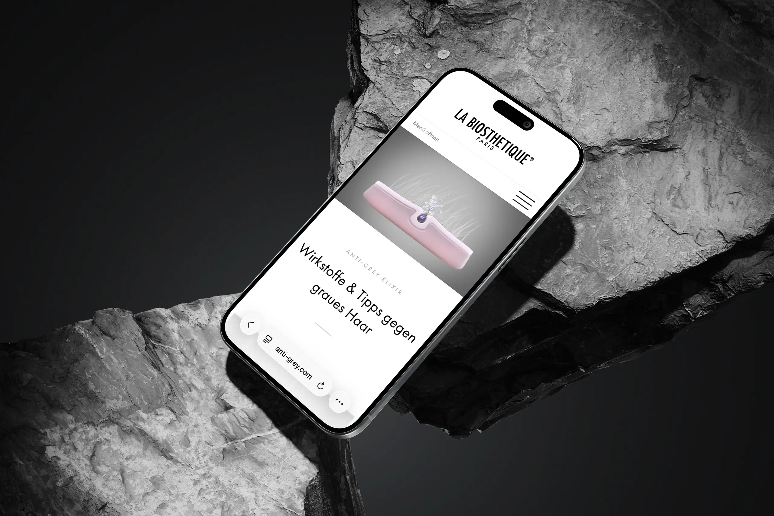 notthoff design Produkt Website Anti Grey La Biosthetique Cover 1