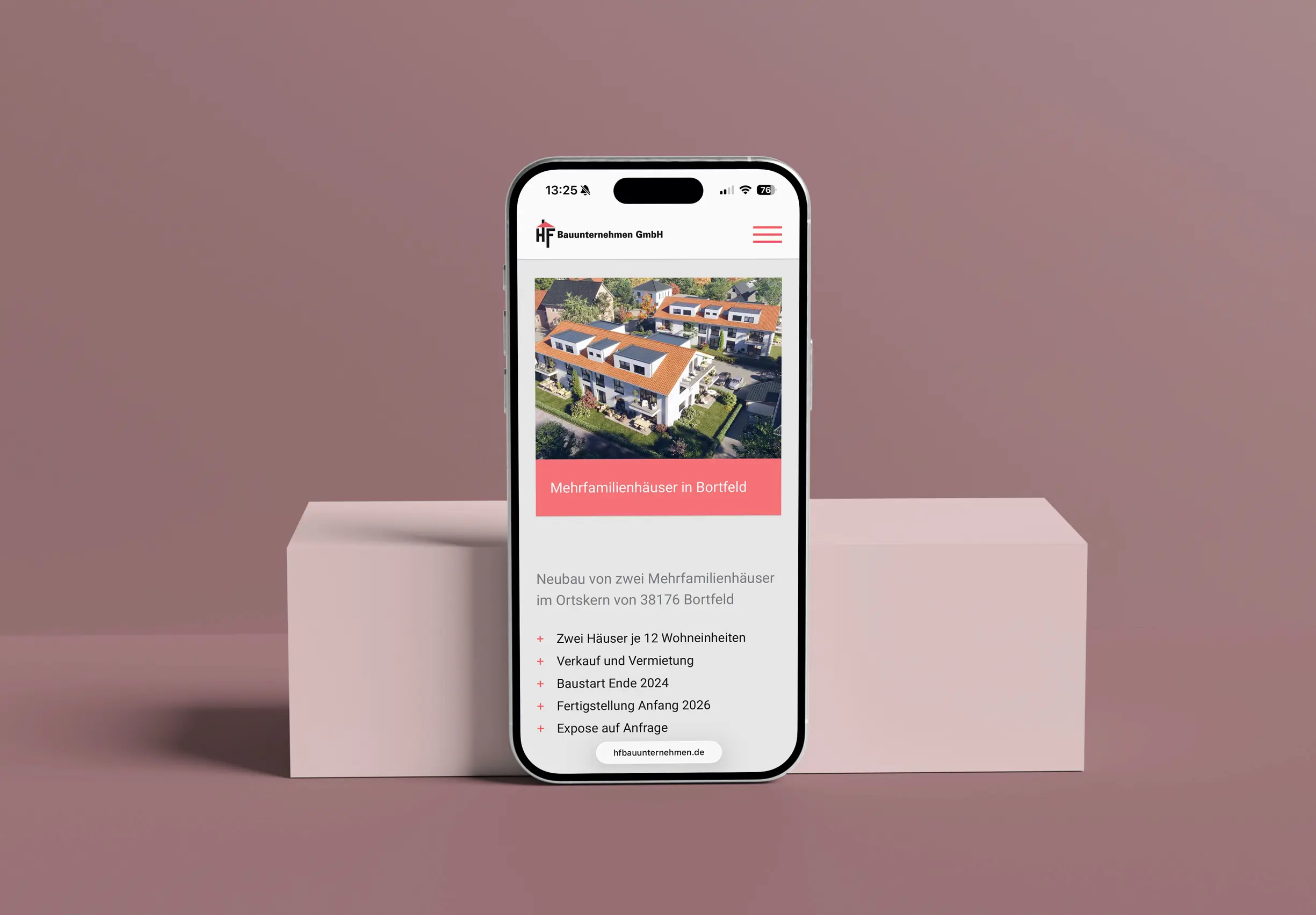 Website Bauunternehmen design by notthoff 2