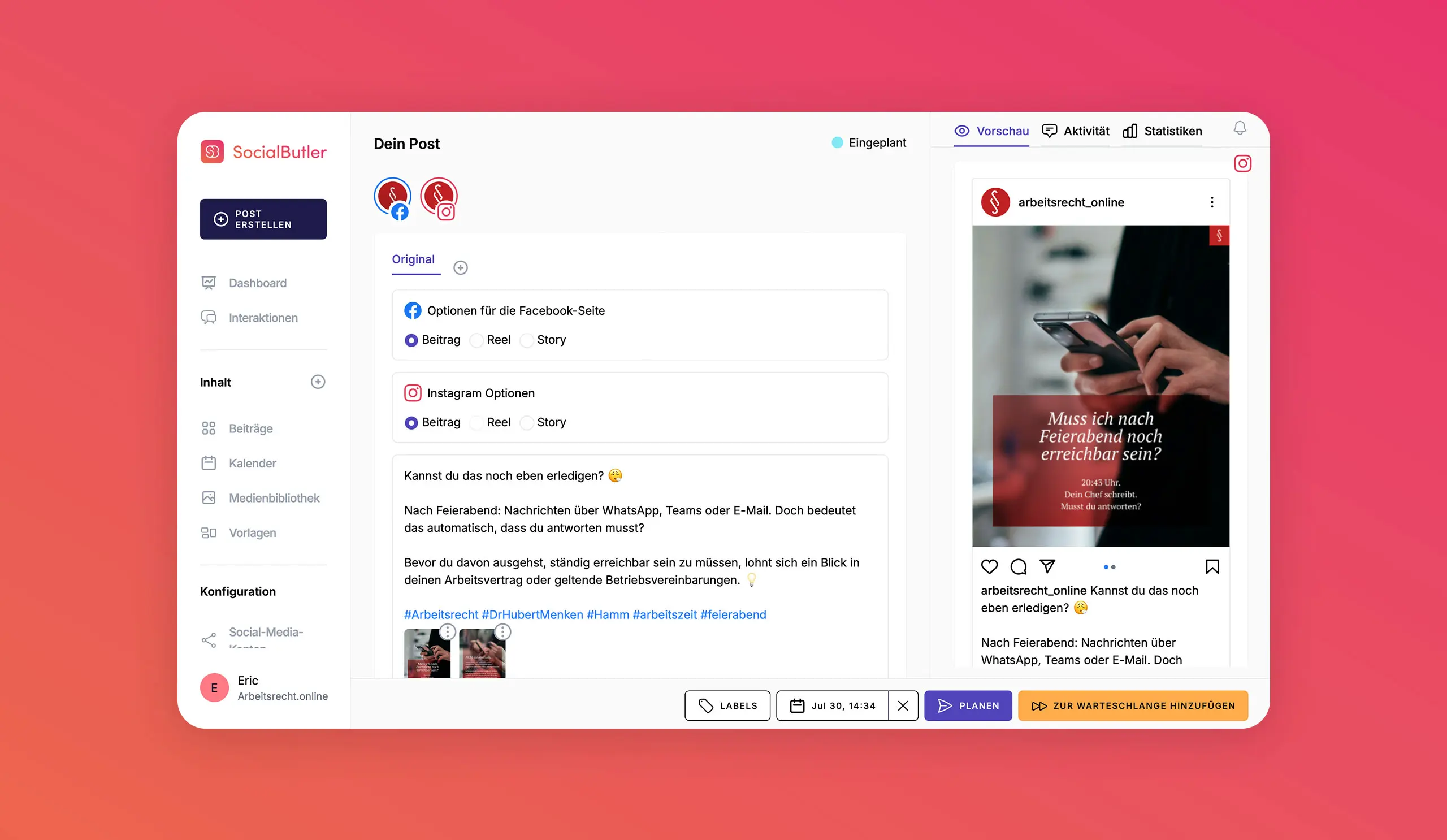 SocialButler Agentur notthoff Planung 1